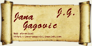 Jana Gagović vizit kartica